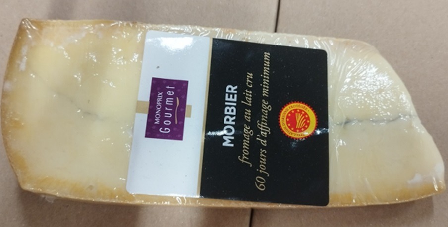 Morbier 60 j 2/300g au lait cru AOP mpg Monoprix Gourmet : photo du produit rappelé le 21/02/2025