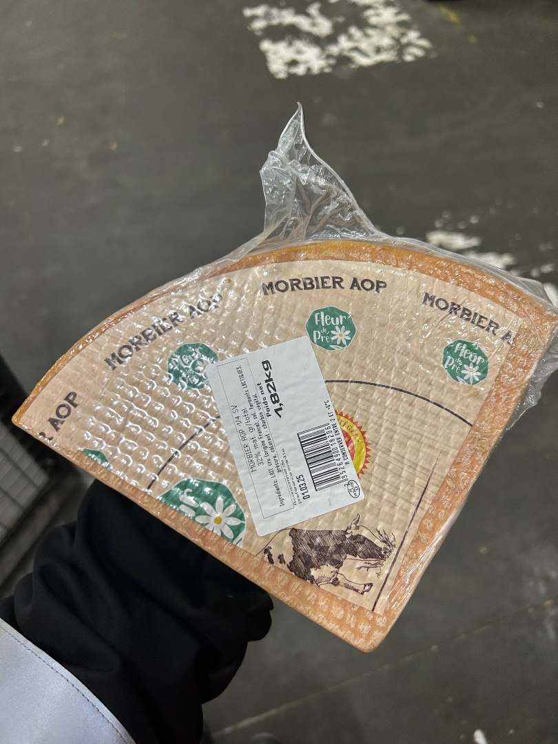 Morbier AOP 30% lc sv 45j 1/4 1k8 cave Fleur de Pre : photo du produit rappelé le 29/01/2025