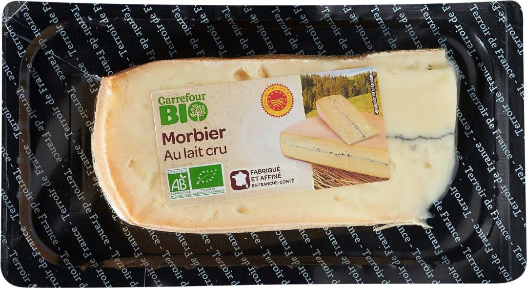 Morbier AOP au lait cru Reflets de France et Carrefour BIO : photo du produit rappelé le 29/01/2025