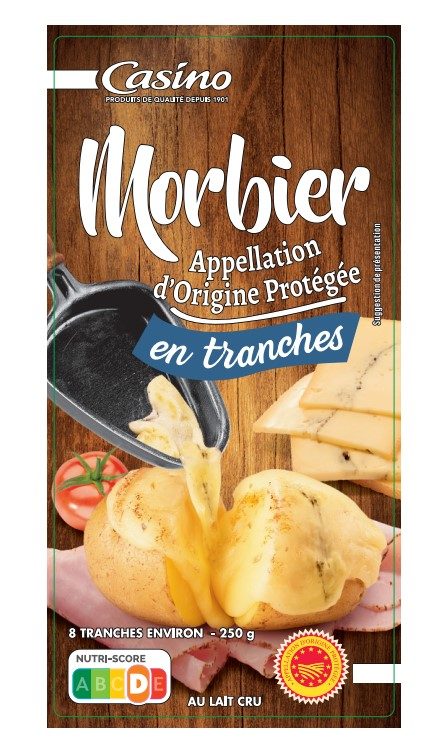 Morbier AOP en tranches 250g Casino : photo du produit rappelé le 28/01/2025