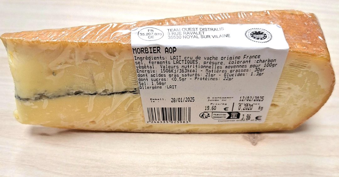 Morbier AOP Fleur de Pre : photo du produit rappelé le 29/01/2025