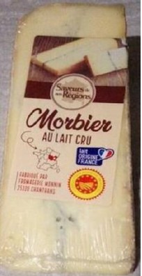 Morbier au lait cru AOP 250g Saveurs de Nos Régions : photo du produit rappelé le 30/01/2024