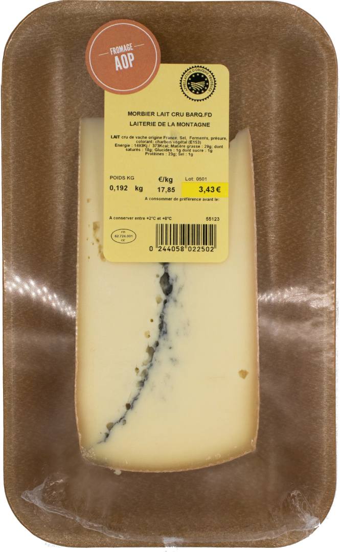 Morbier lait cru barq.fd : photo du produit rappelé le 21/12/2023