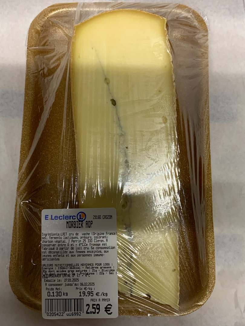 Morbier Sans Marque : photo du produit rappelé le 27/01/2025