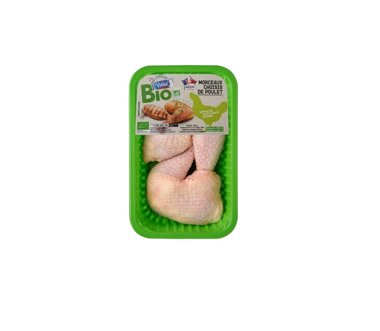 Morceaux choisis de poulet - cuisses de poulet bio x2 Volae : photo du produit rappelé le 02/08/2023