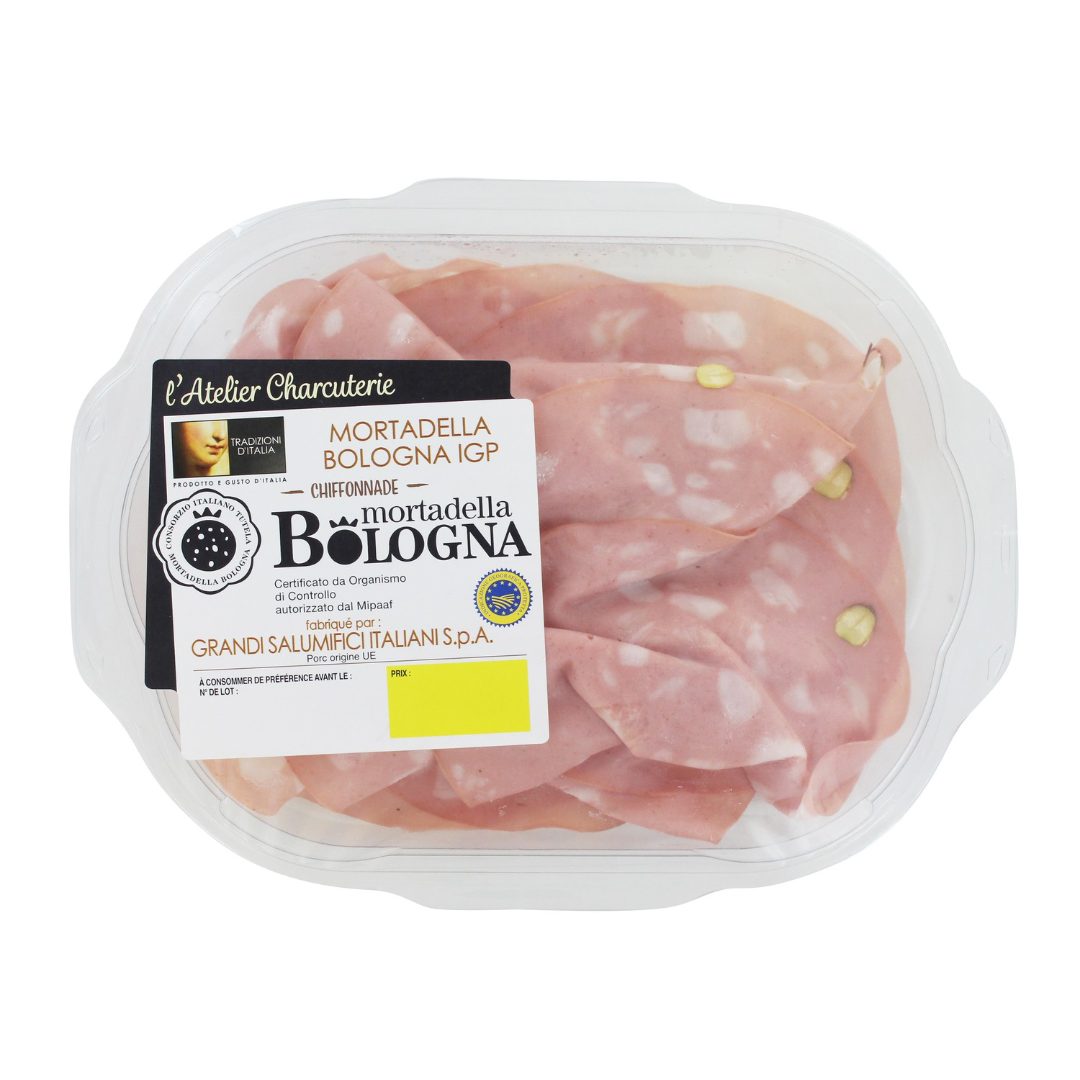 Mortadella bologna IGP 100 g L’Atelier Charcuterie Tradizioni d’Italia : photo du produit rappelé le 10/05/2022