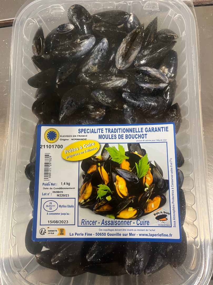 Moules de bouchot x1.4kg Fournisseur la Perle Fine : photo du produit rappelé le 16/08/2023