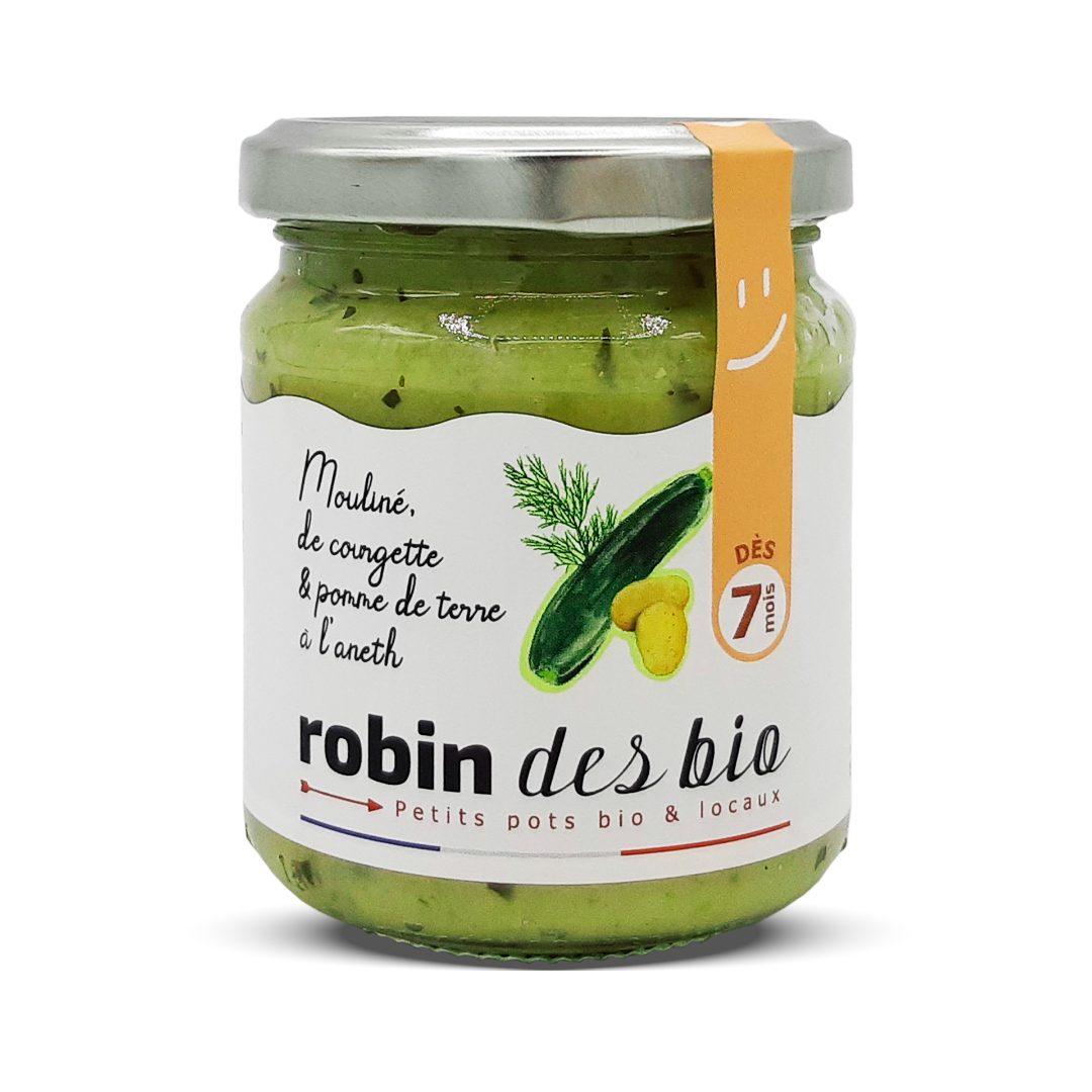Mouliné de courgette & pomme de terre à l'aneth Robin des BIO : photo du produit rappelé le 02/11/2022