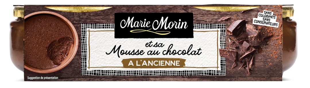 Mousse chocolat a l'ancienne 100g x1 et mousse chocolat Marie Morin : photo 2 sur 2 du produit rappelé le 28/04/2023