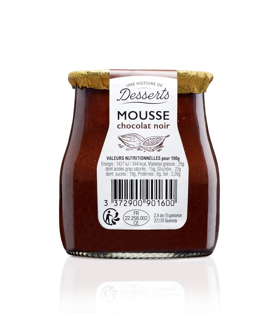 Mousse chocolat a l'ancienne 90g Marie Morin : photo 2 sur 2 du produit rappelé le 07/01/2025
