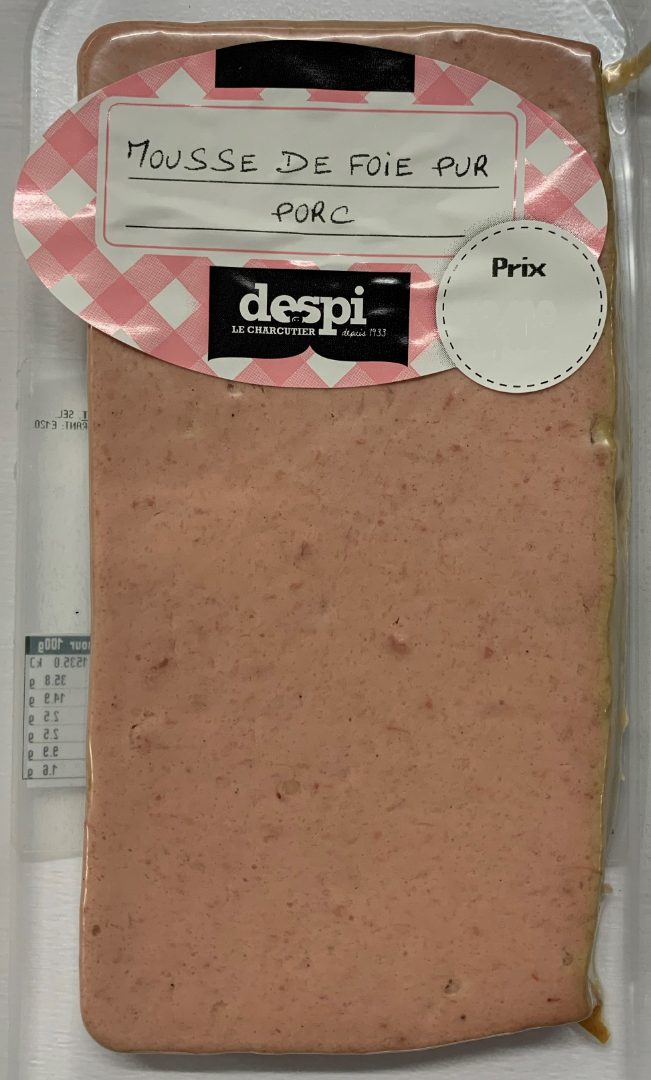 Mousse de foie pur porc Despi : photo du produit rappelé le 22/11/2021