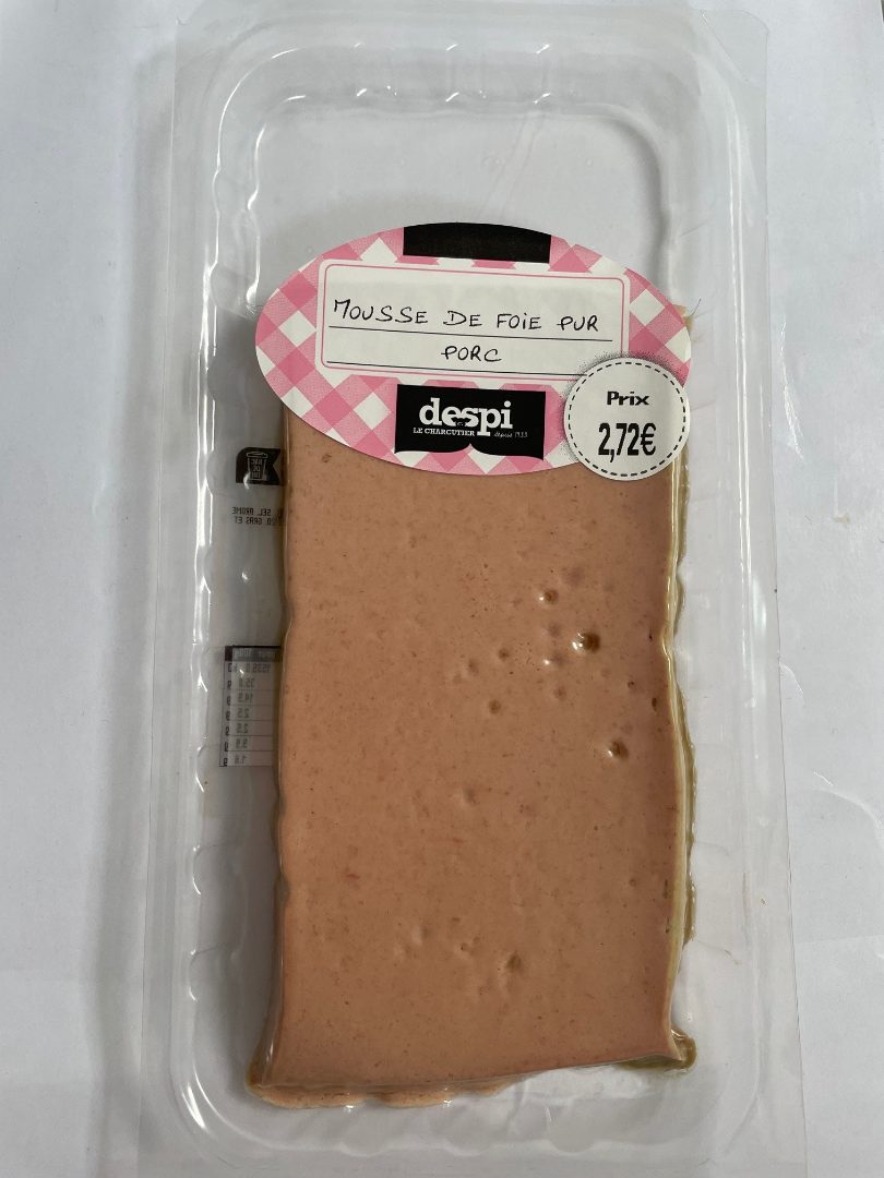 Mousse de foie pur porc Despi le Charcutier : photo du produit rappelé le 08/03/2025
