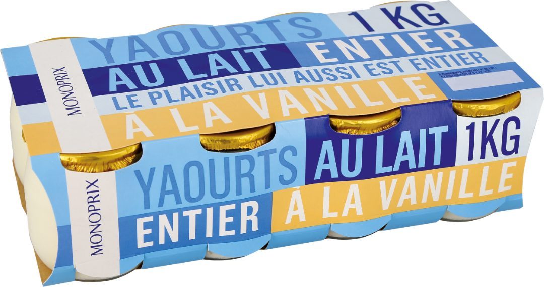 Mpx yaourt pot verre vanille 8x125g Monoprix : photo du produit rappelé le 23/02/2023