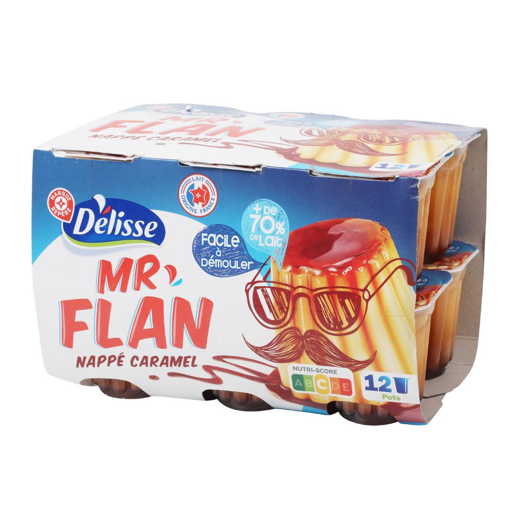 Mr’ flan nappé caramel 12x100g Délisse : photo du produit rappelé le 11/01/2025