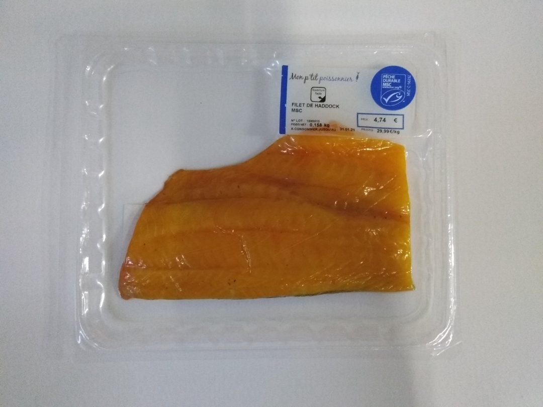 Msc filet haddock Mon P'tit Poissonnier : photo du produit rappelé le 06/02/2024