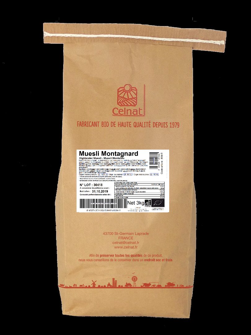 Muesli montagnard Celnat : photo du produit rappelé le 10/06/2021