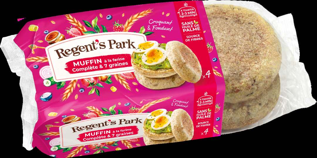 Muffin a la farine complete et 7 graines x4 250g Regent's Park : photo du produit rappelé le 23/02/2024
