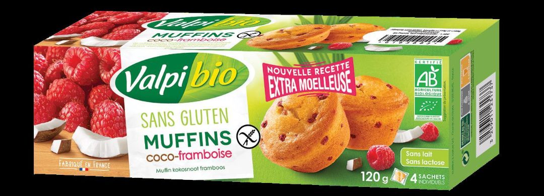 Muffins coco framboise Valpibio : photo du produit rappelé le 22/06/2021