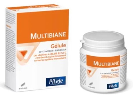 Multibiane 30 et 120 gélules Pileje : photo du produit rappelé le 24/03/2022