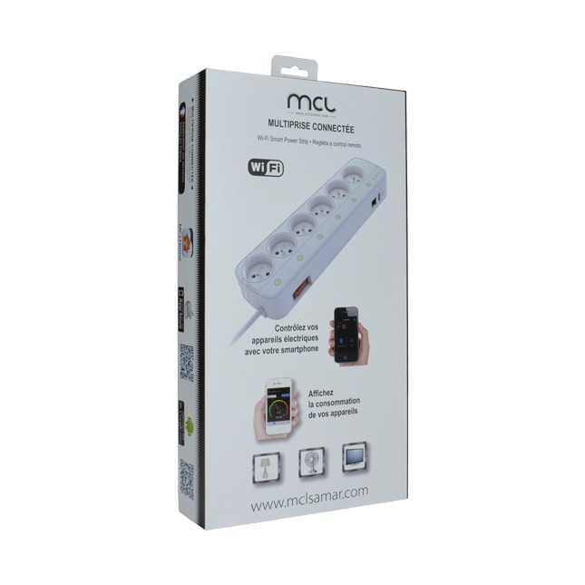 Multiprise connectée wifi 6 sorties - 1.80m MCL : photo du produit rappelé le 01/07/2021