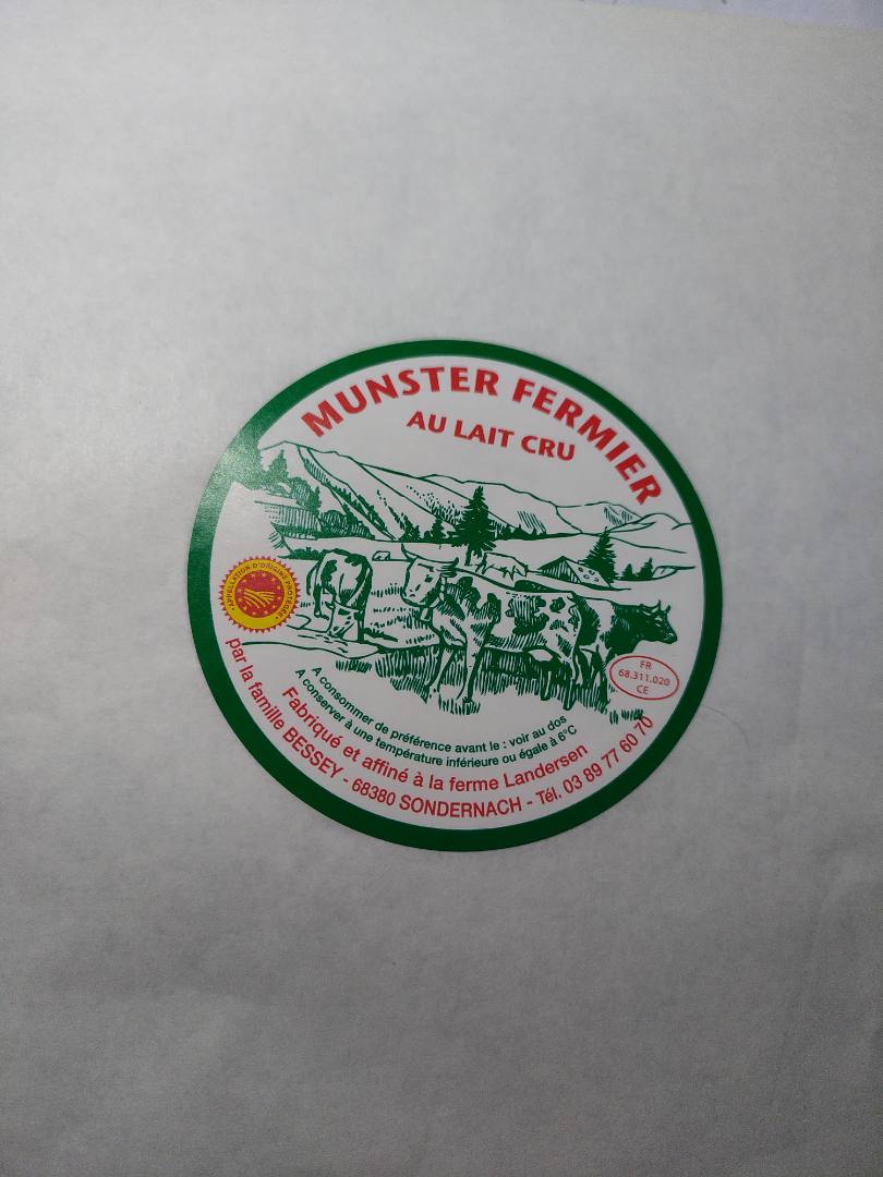 Munster fermier au lait cru Ferme Landersen : photo du produit rappelé le 27/12/2025