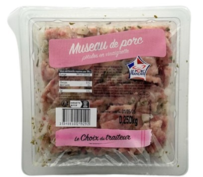 Museau de porc pétales vinaigrette 250 g Le Choix du Traiteur : photo du produit rappelé le 17/11/2025