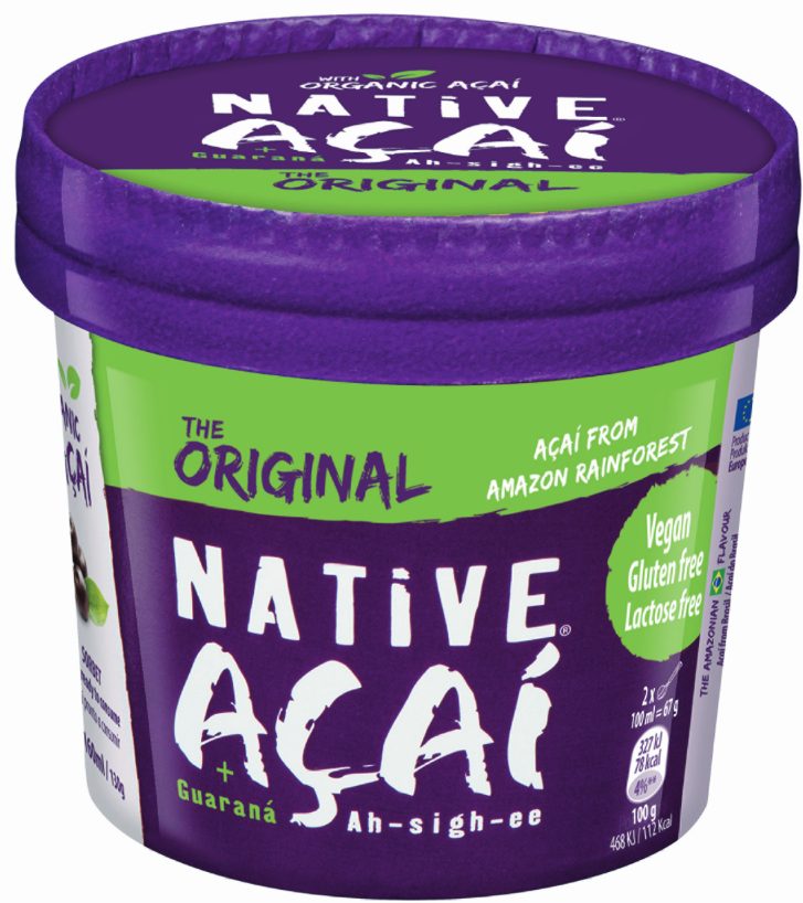 Native açaï sorbet : photo du produit rappelé le 20/08/2021