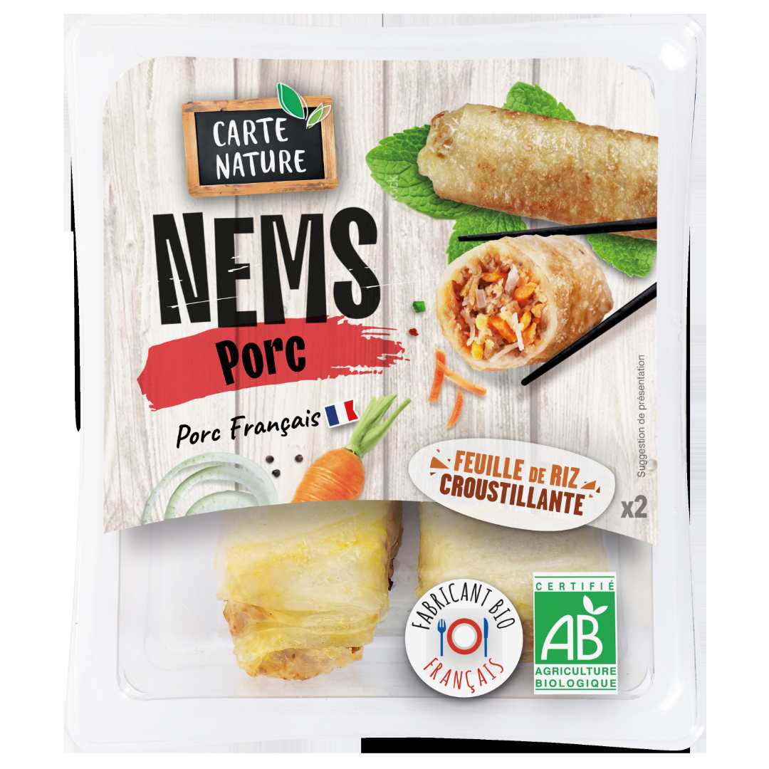 Nems au porc 2x60g Carte Nature : photo du produit rappelé le 09/10/2025