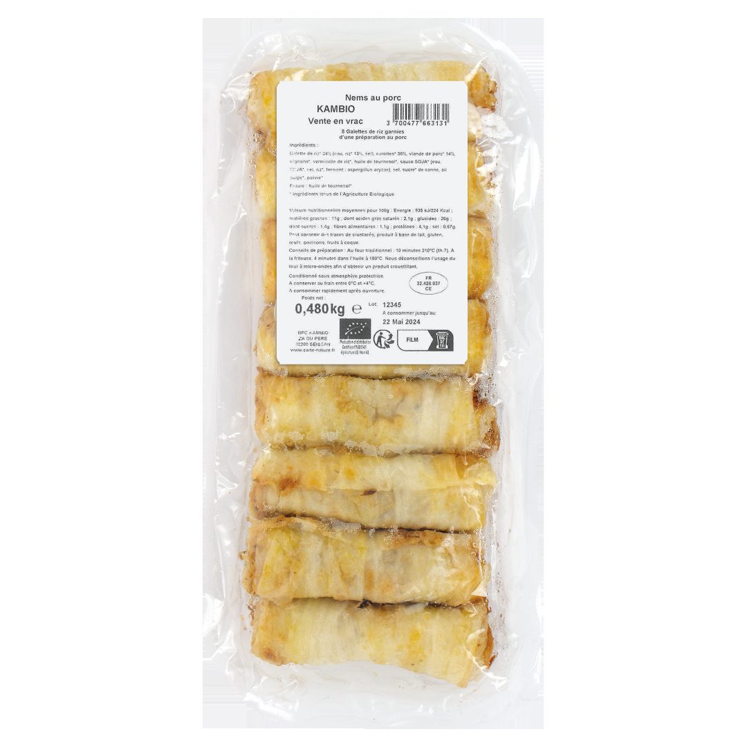 Nems au porc vendus en vrac : photo du produit rappelé le 09/10/2025