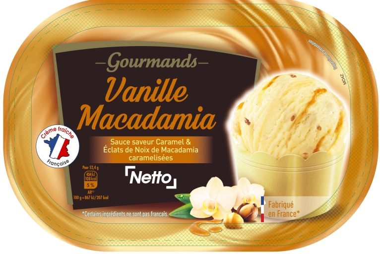 Netto 0.9l vanille macadamia : photo du produit rappelé le 25/02/2022