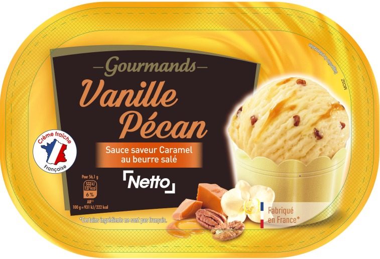 Netto 0.9l vanille pecan : photo du produit rappelé le 25/02/2022