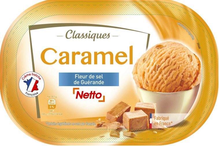 Netto 1l caramel fleur de sel : photo du produit rappelé le 30/11/2021