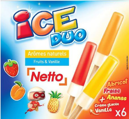 Netto ice duo : photo du produit rappelé le 25/02/2022