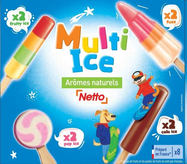 Netto pack panache multi ice x8 : photo du produit rappelé le 30/07/2021