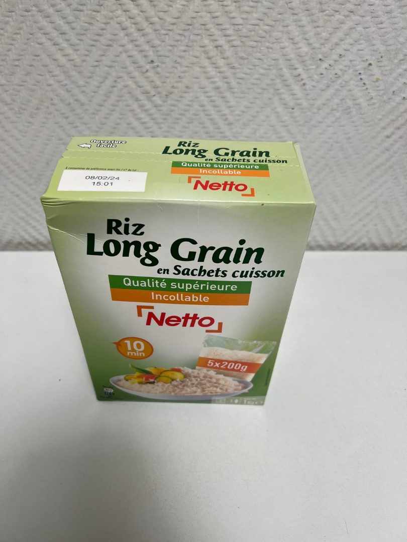 Netto riz long grain etui 5*200 gr : photo du produit rappelé le 25/02/2022