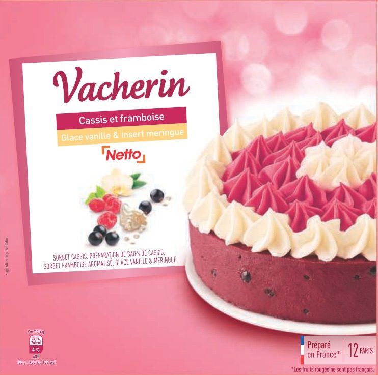 Netto vacherin fruits rouges : photo du produit rappelé le 29/07/2021