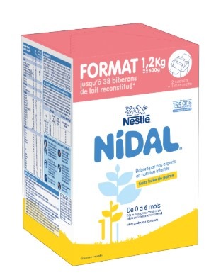 Nidal lait infantile en poudre : photo 2 sur 3 du produit rappelé le 07/01/2026