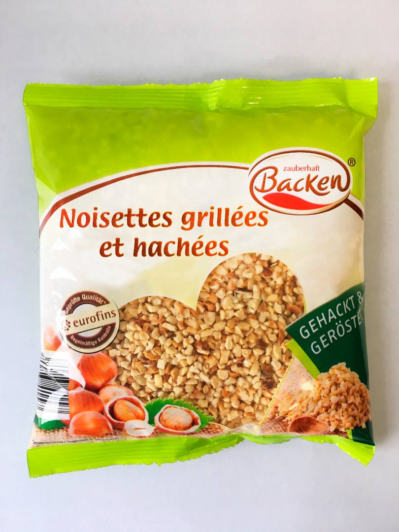 Noisettes grillées et hachées 200g Zauberhaft Backen : photo du produit rappelé le 28/10/2021