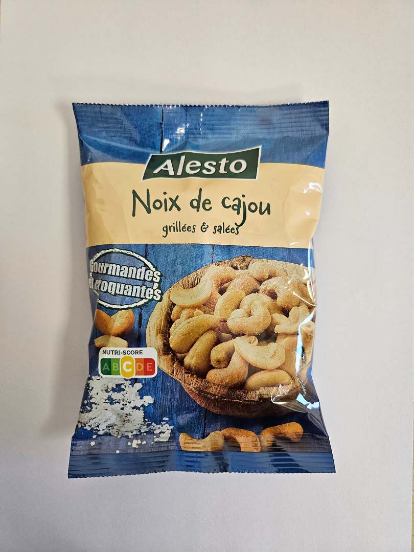 Noix de cajou grilées et salées Alesto : photo du produit rappelé le 14/02/2024