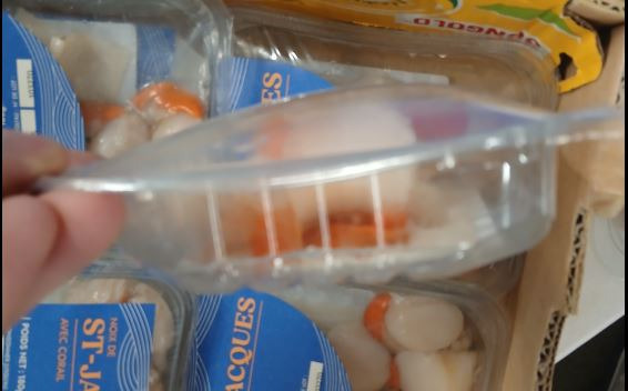Noix stjacques corail 180g *4p ecos -lbl : photo 2 sur 2 du produit rappelé le 03/12/2025