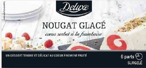 Nougat glacé Deluxe : photo du produit rappelé le 22/07/2021
