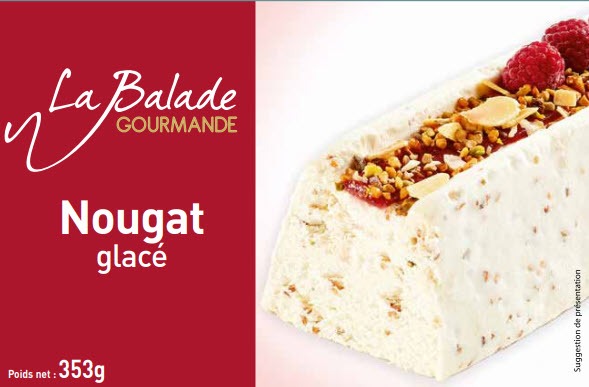 Nougat glacé La Balade Gourmande : photo du produit rappelé le 04/01/2022