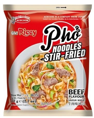 Nouilles de riz sautées instantanée 77g oh ricey : photo 2 sur 3 du produit rappelé le 02/12/2021