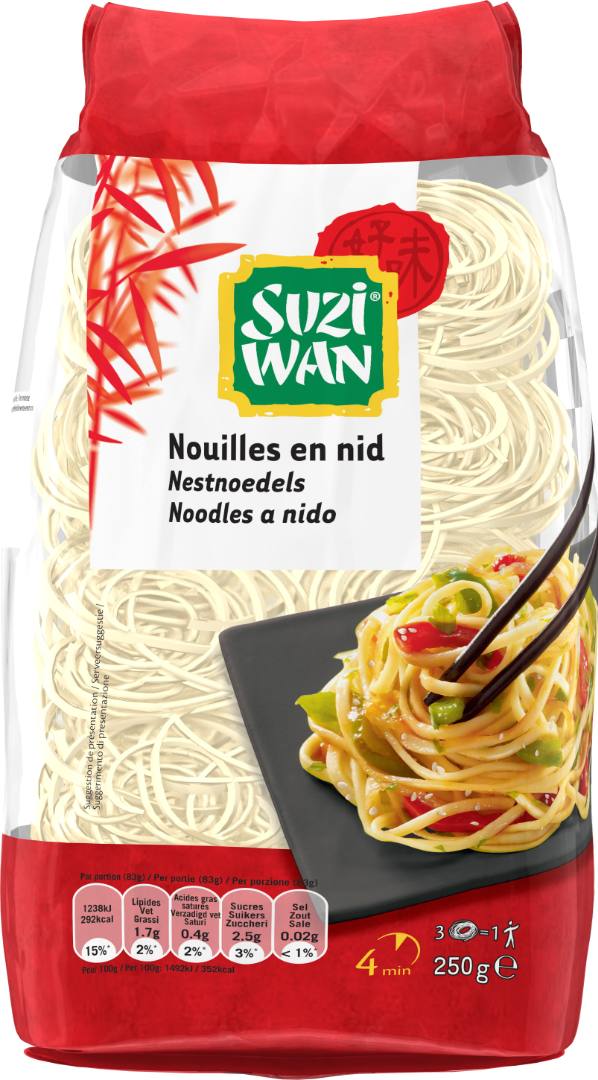 Nouilles en nid suzi wan 250g : photo du produit rappelé le 24/09/2024