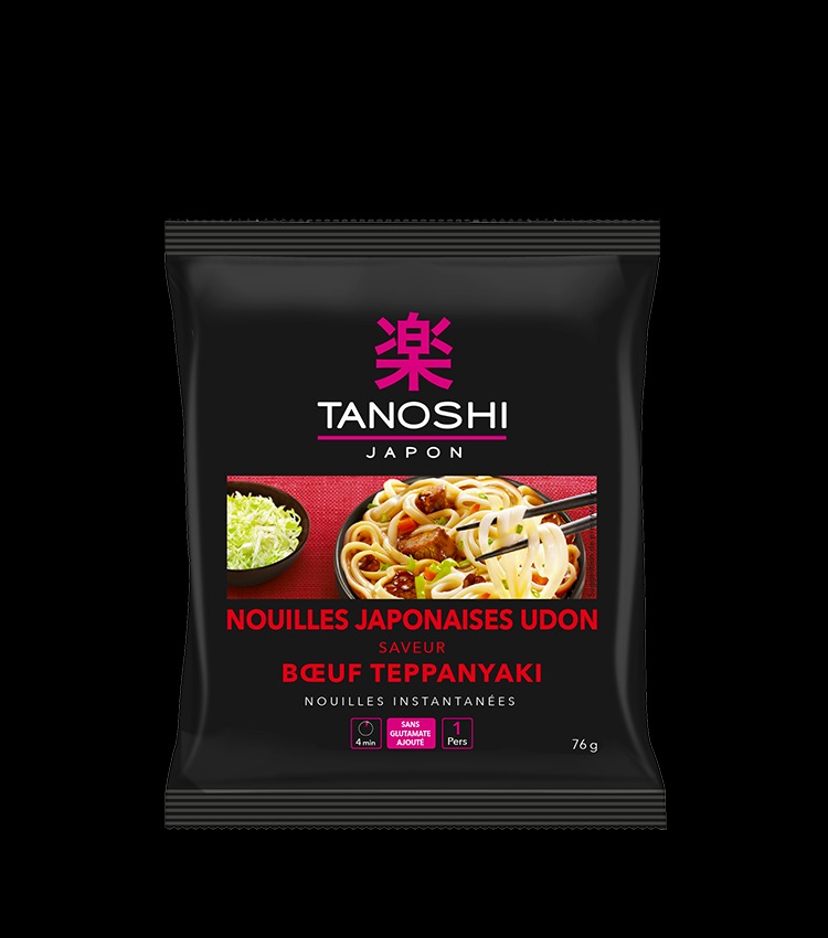 Nouilles udon instantanées (voir liste des références ci-dessous) Tanoshi : photo du produit rappelé le 15/12/2021