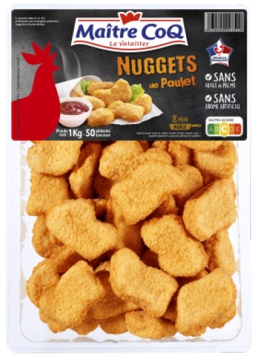 Nuggets de poulet Maître Coq : photo du produit rappelé le 28/07/2022