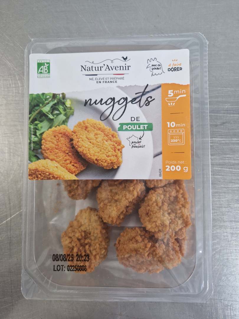 Nuggets de poulet Natur' Avenir : photo du produit rappelé le 25/07/2025
