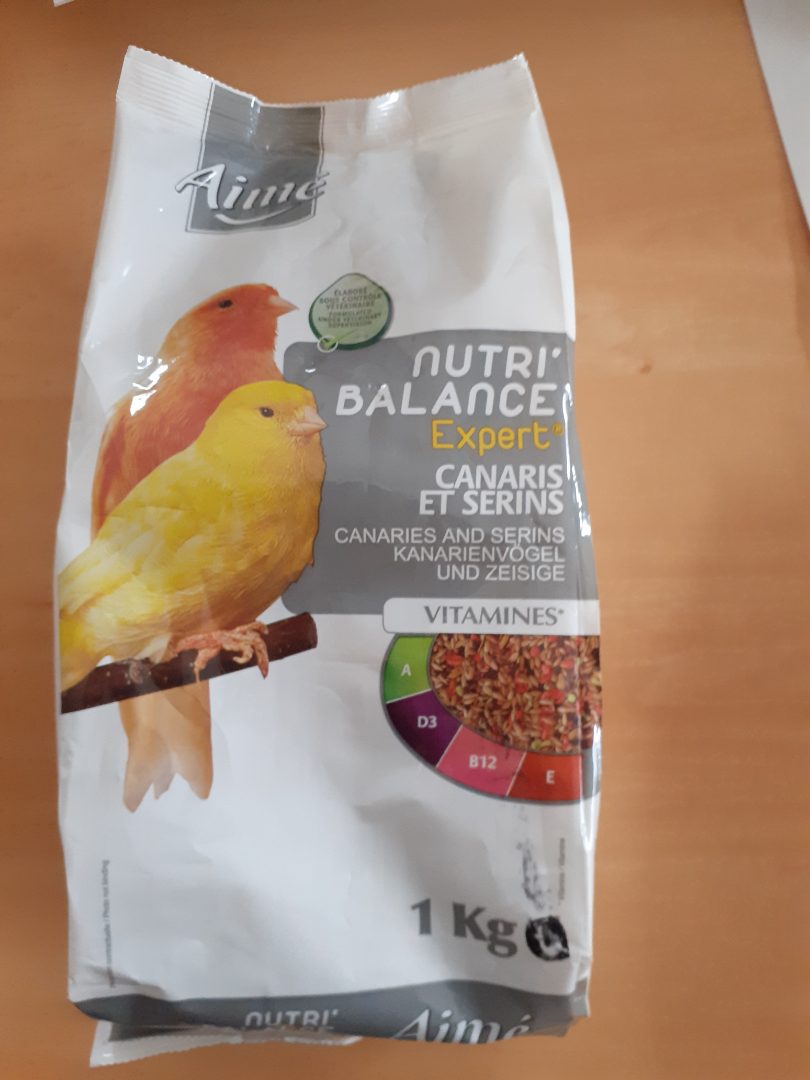 Nutri'balance expert canaris et serins 1kg aime : photo du produit rappelé le 22/02/2022