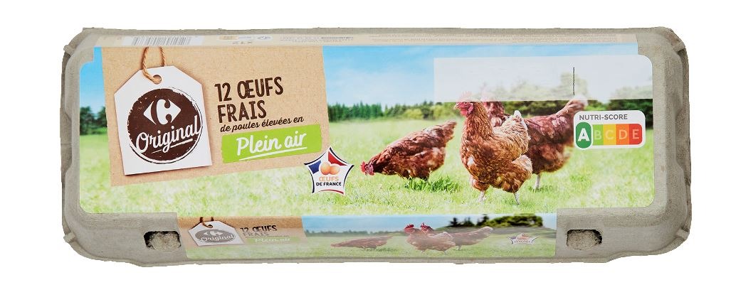 Œufs frais plein air Carrefour Original : photo 2 sur 2 du produit rappelé le 25/10/2024