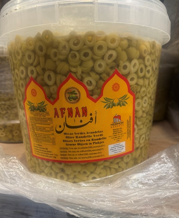 Olives noires facon grecque et olives vertes en rondelles Afnan : photo du produit rappelé le 23/10/2025